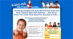 Desktop Screenshot of kidslovemartialartsdouglasvillega.com